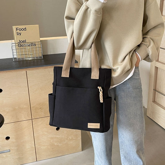 Women's All-match Underarm Large Capacity Canvas Satchel